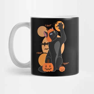 HALLOWEEN PUMPKIN BLACK CAT Mug